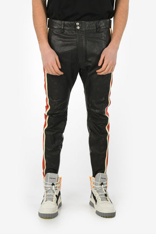 Leather P-MONTE-LA Piping Pants