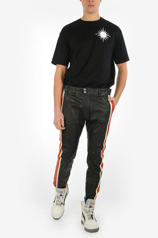 Leather P-MONTE-LA Piping Pants