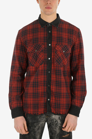 Reversible Denim D-WEAR-C Shirt with Snap Button