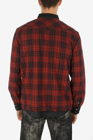 Reversible Denim D-WEAR-C Shirt with Snap Button
