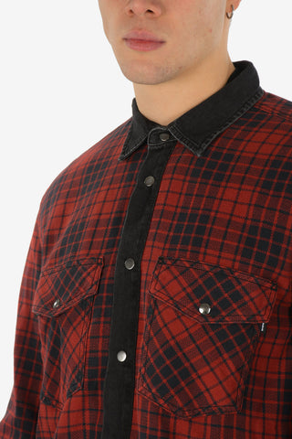 Reversible Denim D-WEAR-C Shirt with Snap Button
