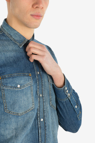 Snap Button Denim D-ROOKE-C Shirt