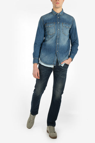 Snap Button Denim D-ROOKE-C Shirt