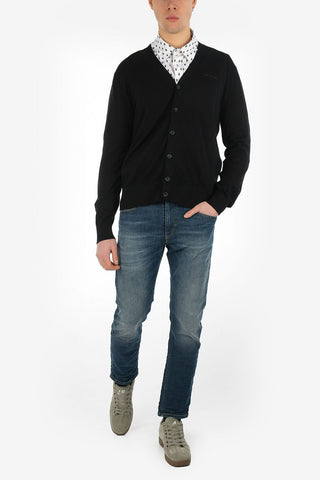 V-Neck Slim Fit K-MILOK Cardigan