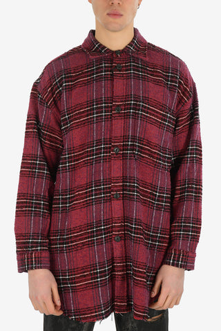 Tartan Wool S-TARO Oversize Shirt