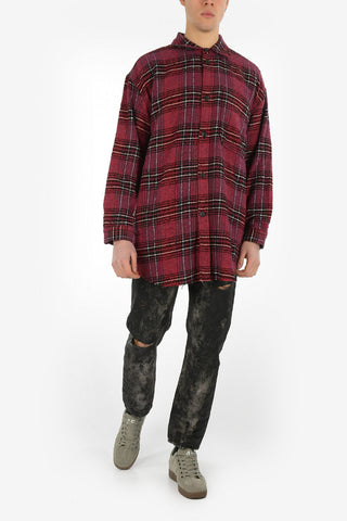 Tartan Wool S-TARO Oversize Shirt