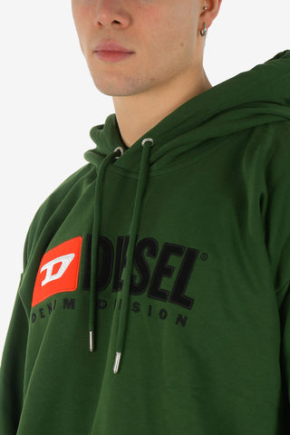 Logo-Embroidery Hooded S-DIVISION Sweatshirt