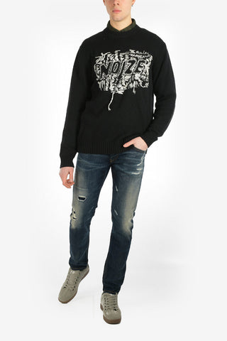 Embroidered K-PAXS Crew-Neck Sweater