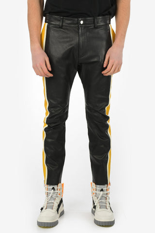 Leather P-MONTE-L Piping Pants