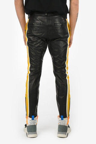 Leather P-MONTE-L Piping Pants