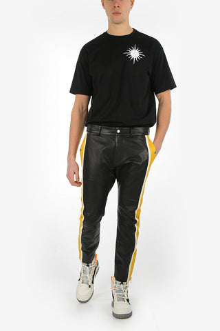 Leather P-MONTE-L Piping Pants