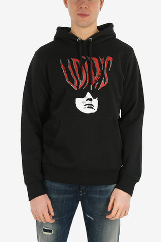 Felpa S-GIRK-HOOD-J2 con Strass e Dettagli Distressed