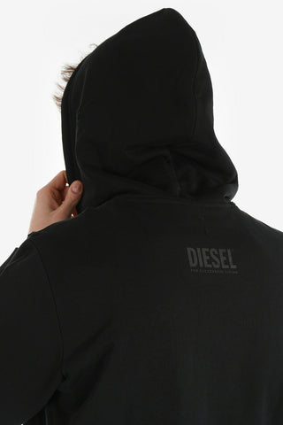 Felpa S-GIRK-HOOD-J2 con Strass e Dettagli Distressed