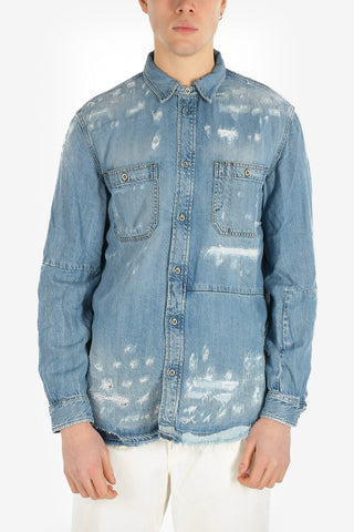 Camicia D-FRED in Denim Destroyed