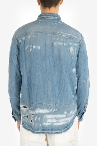 Camicia D-FRED in Denim Destroyed
