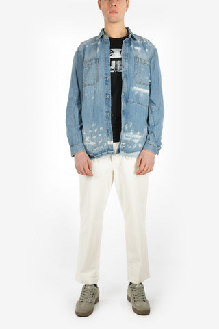 Camicia D-FRED in Denim Destroyed
