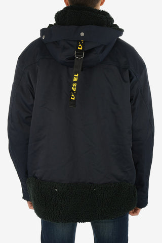 Oversize W-PELLY Jacket with Faux Fur Inner