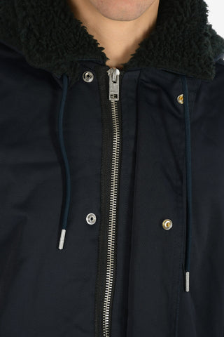 Oversize W-PELLY Jacket with Faux Fur Inner