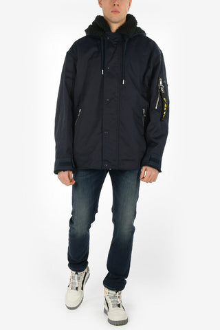 Oversize W-PELLY Jacket with Faux Fur Inner