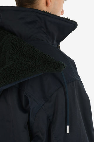Oversize W-PELLY Jacket with Faux Fur Inner