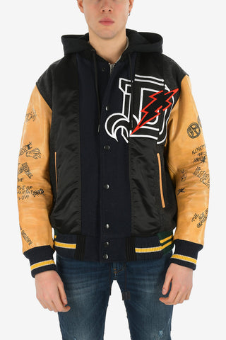 Leather Sleeve L-ANTON Bomber