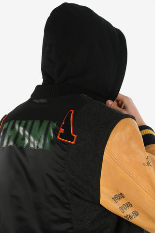 Leather Sleeve L-ANTON Bomber