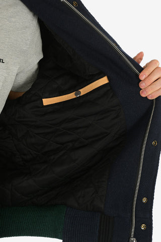 Leather Sleeve L-ANTON Bomber