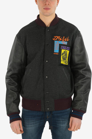 Leather Sleeve  R-HARRYZ Bomber