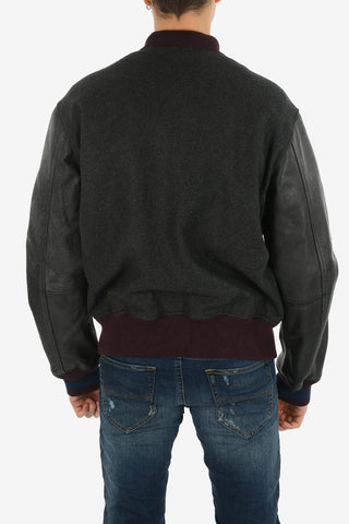 Leather Sleeve  R-HARRYZ Bomber