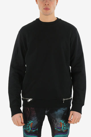Crew- Neck S-ROUND-ZIP Sweatshirt