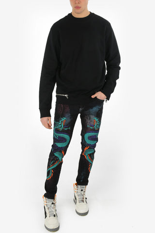 Crew- Neck S-ROUND-ZIP Sweatshirt