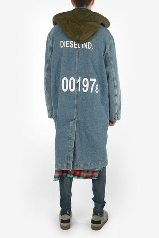 Denim D-CIOS Coat With Removable Hood