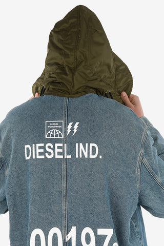 Denim D-CIOS Coat With Removable Hood