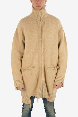 Vintage Effect Oversize K-ZAK Cardigan
