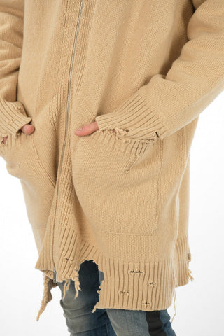 Vintage Effect Oversize K-ZAK Cardigan