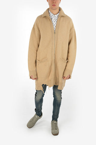 Vintage Effect Oversize K-ZAK Cardigan