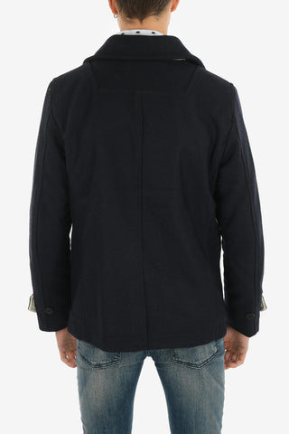 Wool W-BANFI Double Breasted Peacoat