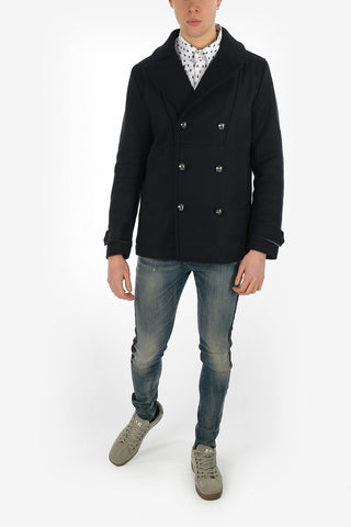 Wool W-BANFI Double Breasted Peacoat