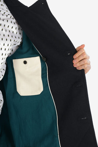 Wool W-BANFI Double Breasted Peacoat