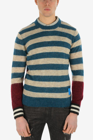 Maglia K-BOH a Righe in Mohair e Alpaca