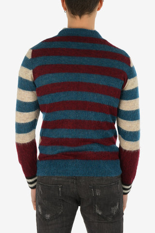 Maglia K-BOH a Righe in Mohair e Alpaca