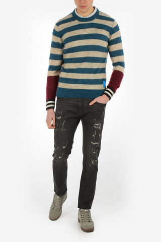 Maglia K-BOH a Righe in Mohair e Alpaca