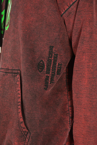 Tie Dye Effect Hooded S-ALBY-ACID Sweatshirt