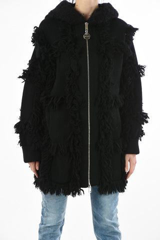 Knit Oversize M-LYNE Coat with Fringed