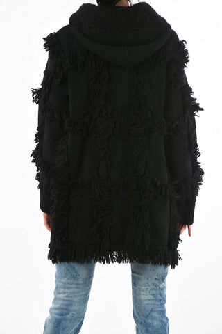Knit Oversize M-LYNE Coat with Fringed