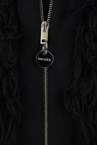 Knit Oversize M-LYNE Coat with Fringed