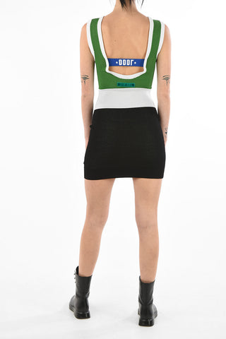 Open Back Mesh M-COSMIKA Mini bodycon Dress