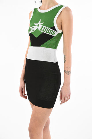 Open Back Mesh M-COSMIKA Mini bodycon Dress