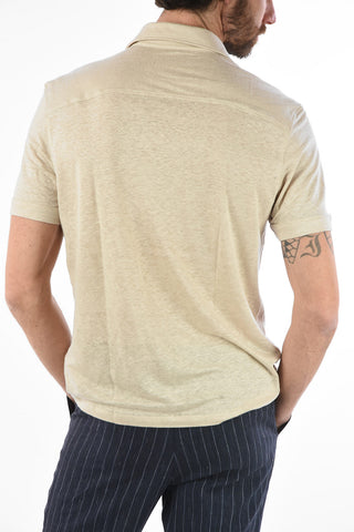 Linen 4 Button Polo Shirt