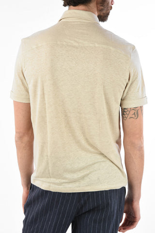 Linen 4 Button Polo Shirt